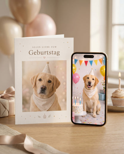 Pfotengruß – Videobotschaft mit Grußkarte
