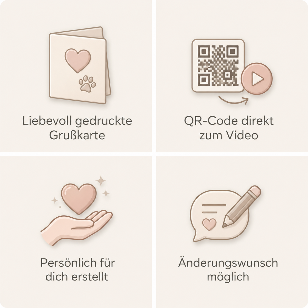 Pfotengruß – Videobotschaft mit Grußkarte