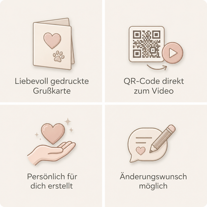 Pfotengruß – Videobotschaft mit Grußkarte